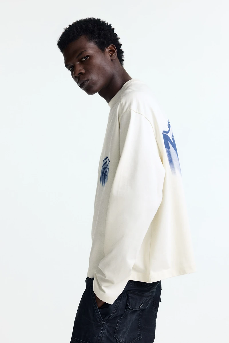 Oversized Printed Jersey Shirt