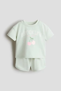 2-Piece Sweatshirt and Sweatshorts Set