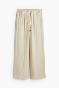 Pantalon large avec taille élastique
