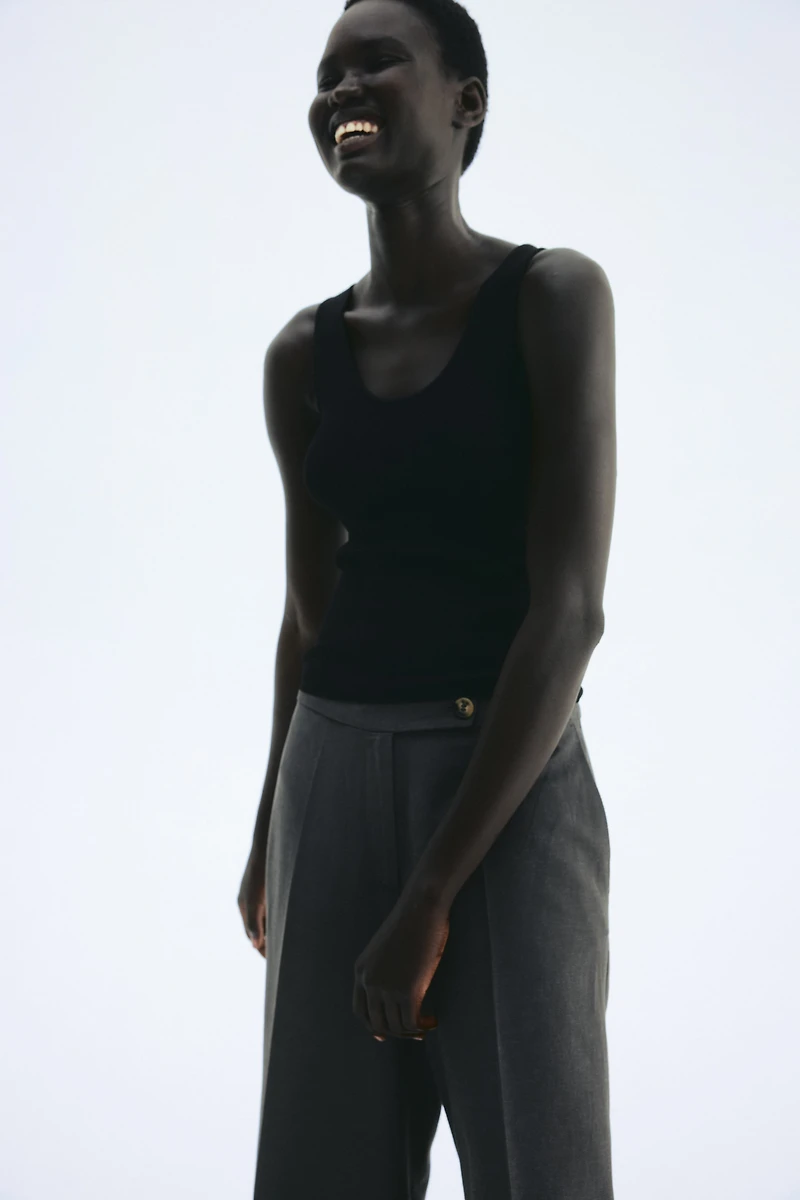 Dressy Linen-Blend Pants