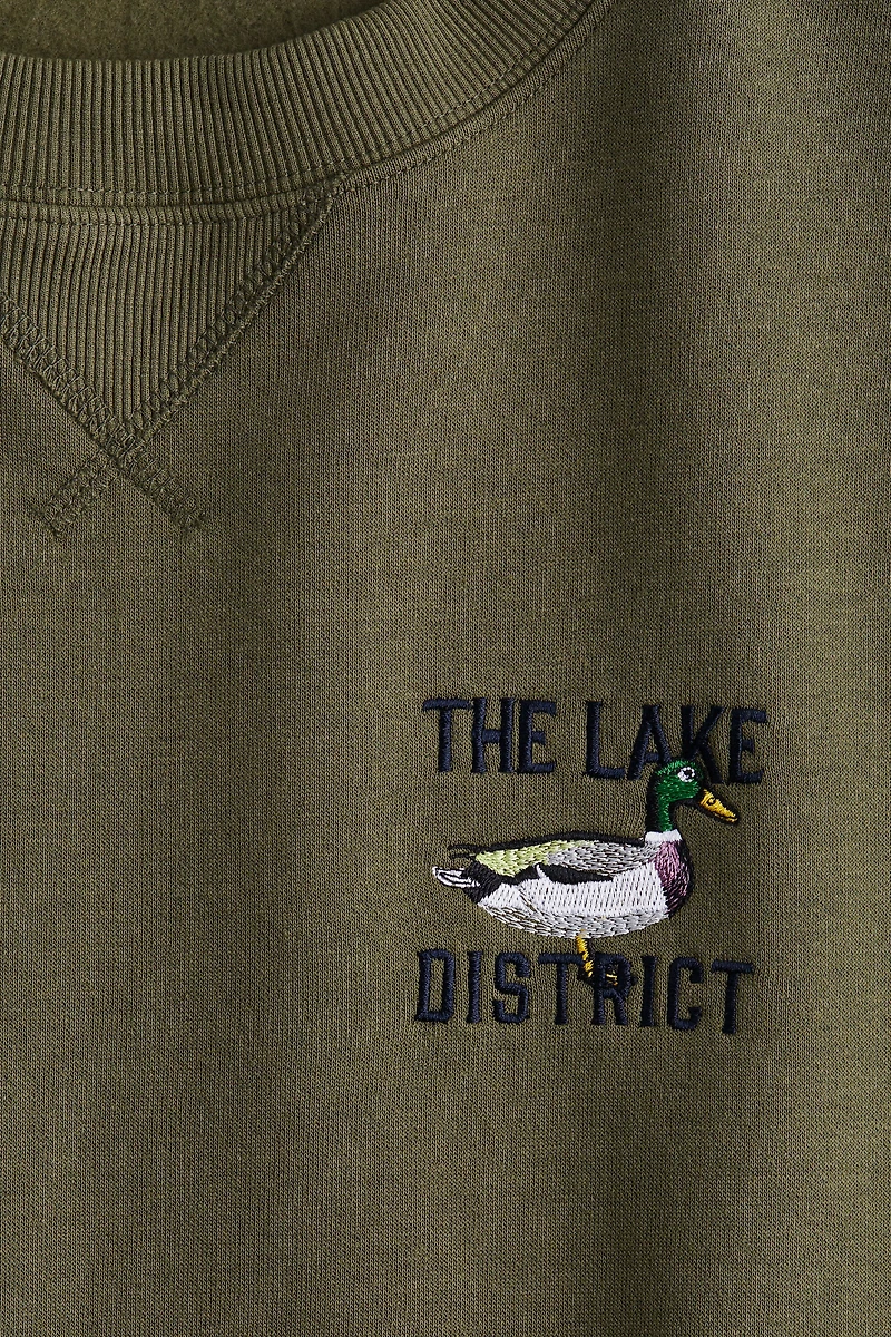 Sweatshirt with Text Motif