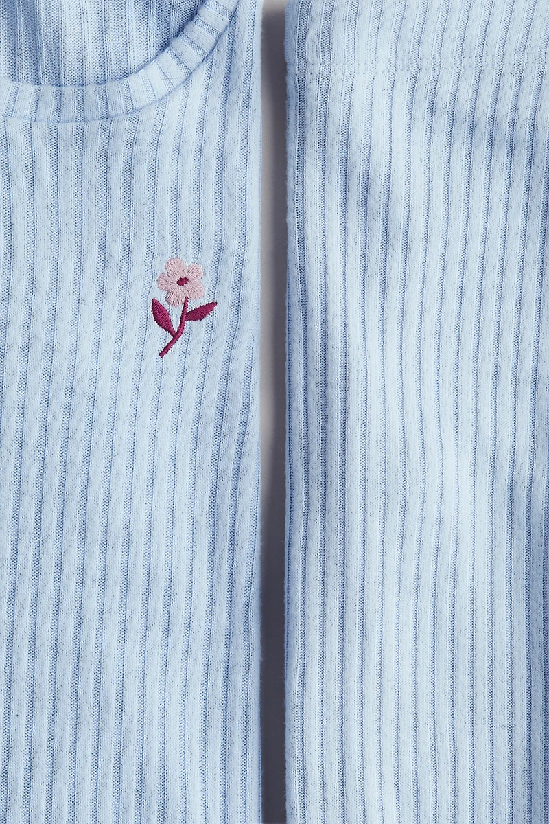 Ensemble 2 pièces en tricot côtelé