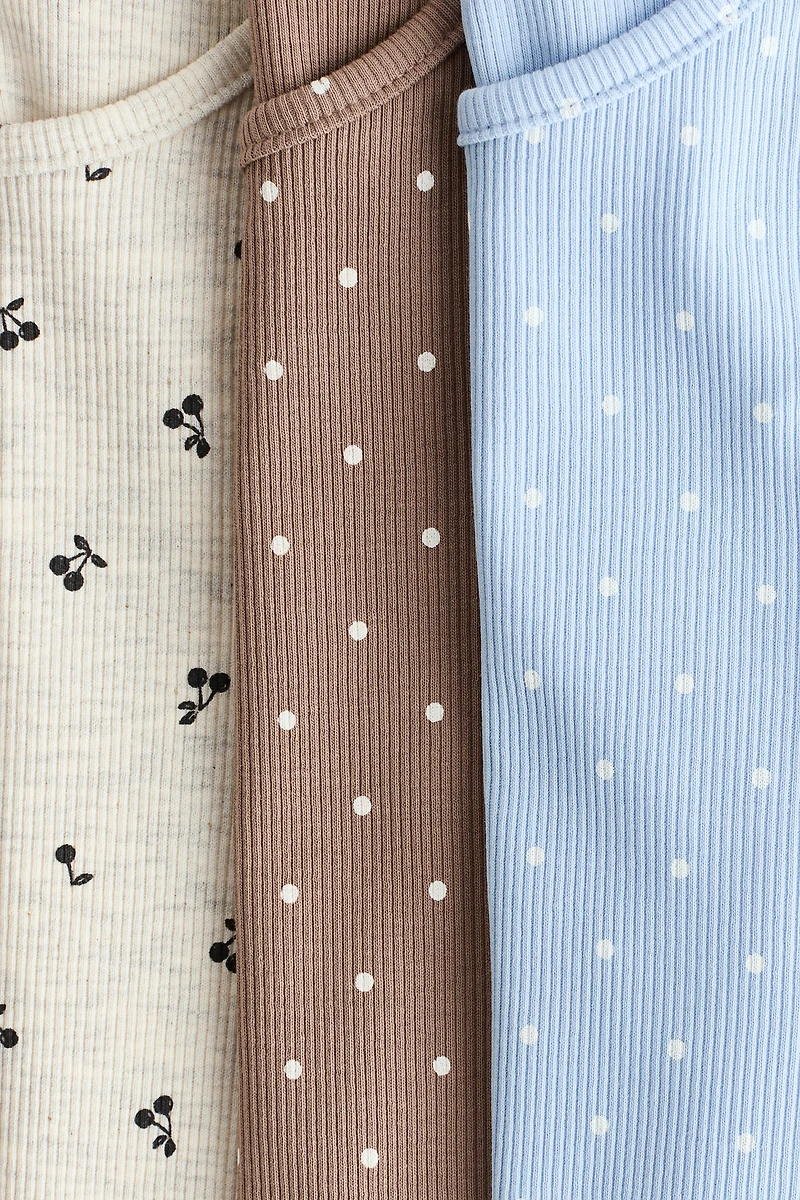 3-Pack Ribbed Cotton Tops
