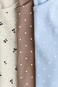 3-Pack Ribbed Cotton Tops