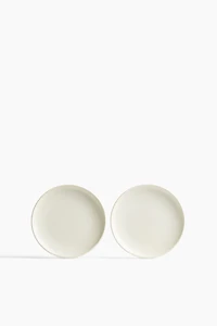 Lot de 2 petites assiettes avec glaçure réactive