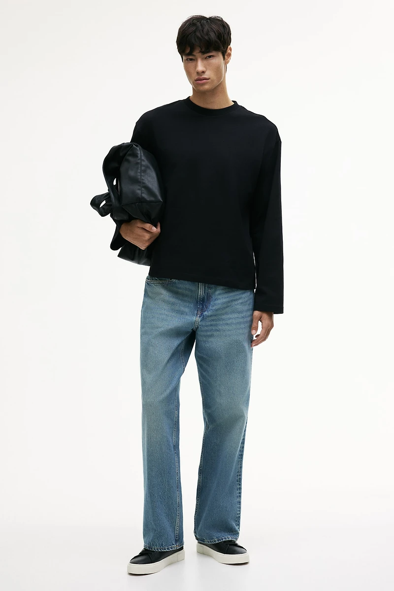 Oversized Long-Sleeved Jersey Shirt