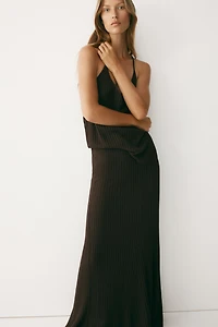 Rib-Knit Viscose Skirt