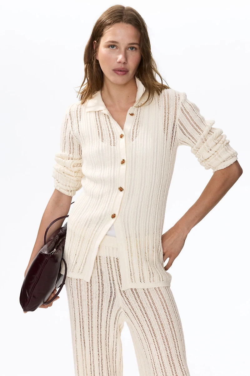 Crochet-Look Shirt