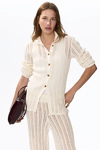 Crochet-Look Shirt