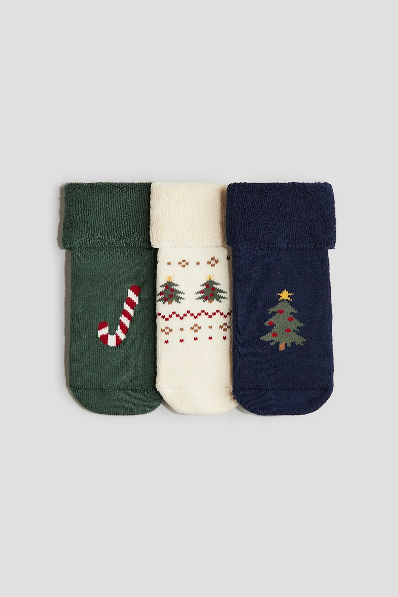 Lot de 3 paires chaussettes en bouclette