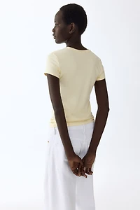 T-shirt ajusté en microfibre