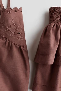 Ensemble brodé 2 pièces en coton