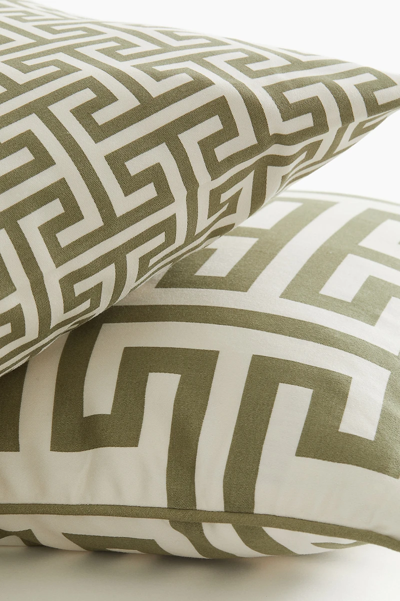 Lot de 2 housses de coussin en coton