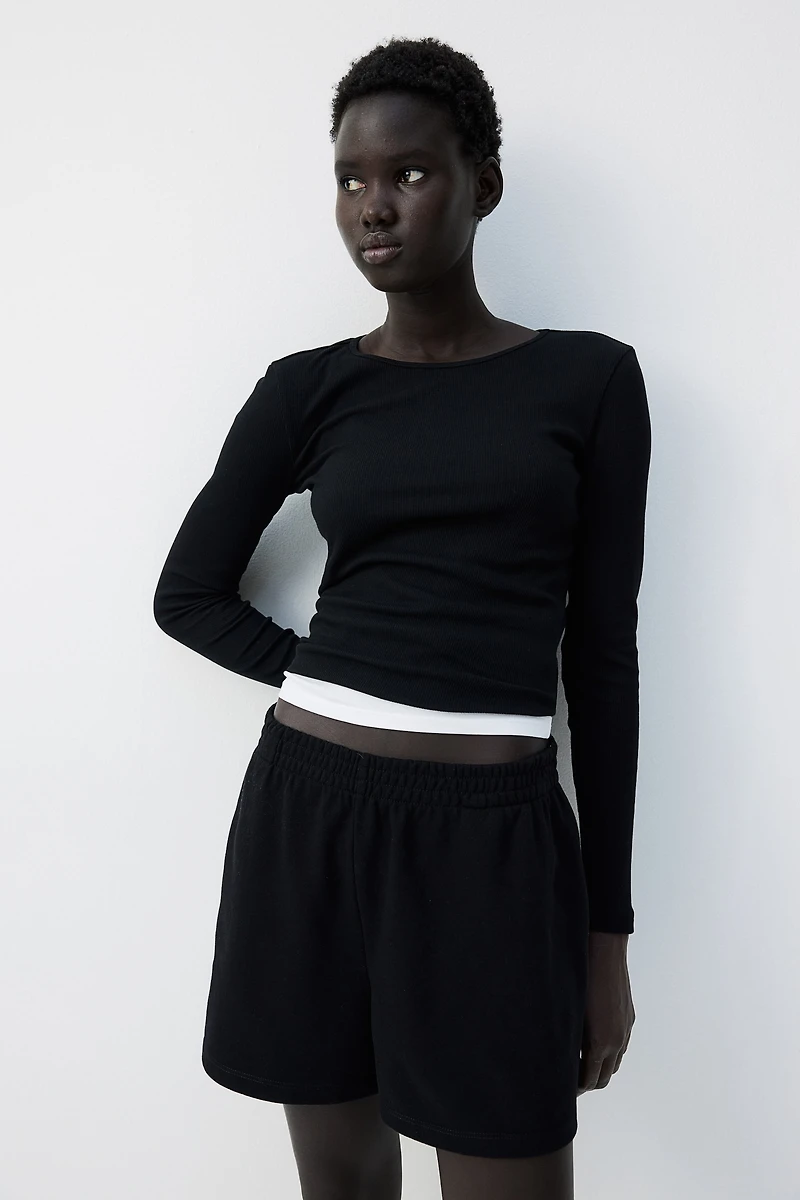Ribbed Jersey Top