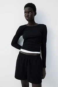 Ribbed Jersey Top