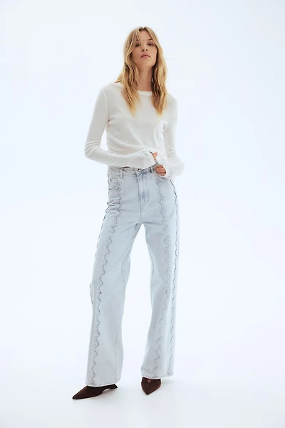 Flared Regular Waist Jeans