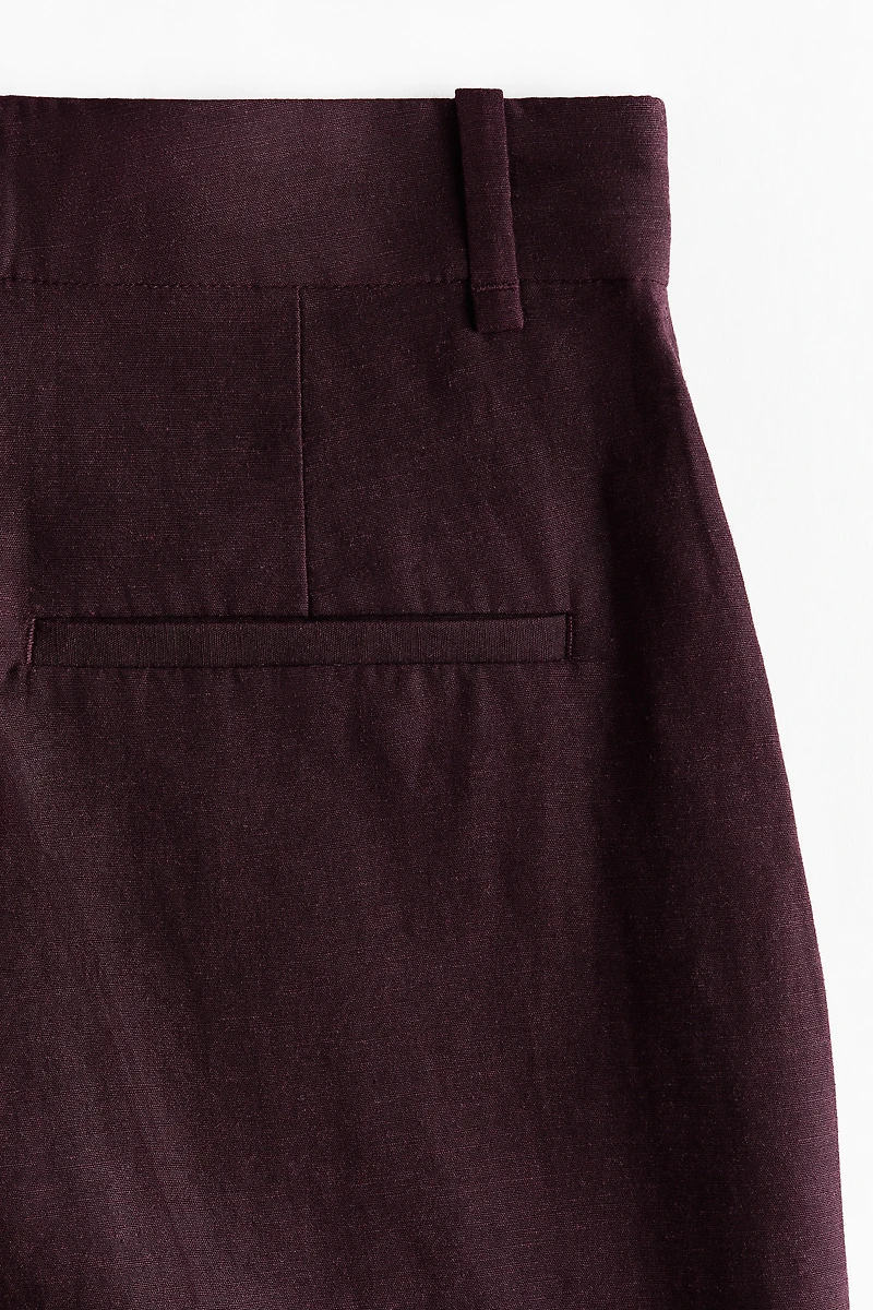 Dressy Linen-Blend Shorts
