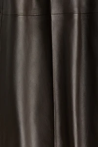 Straight Leather Pants