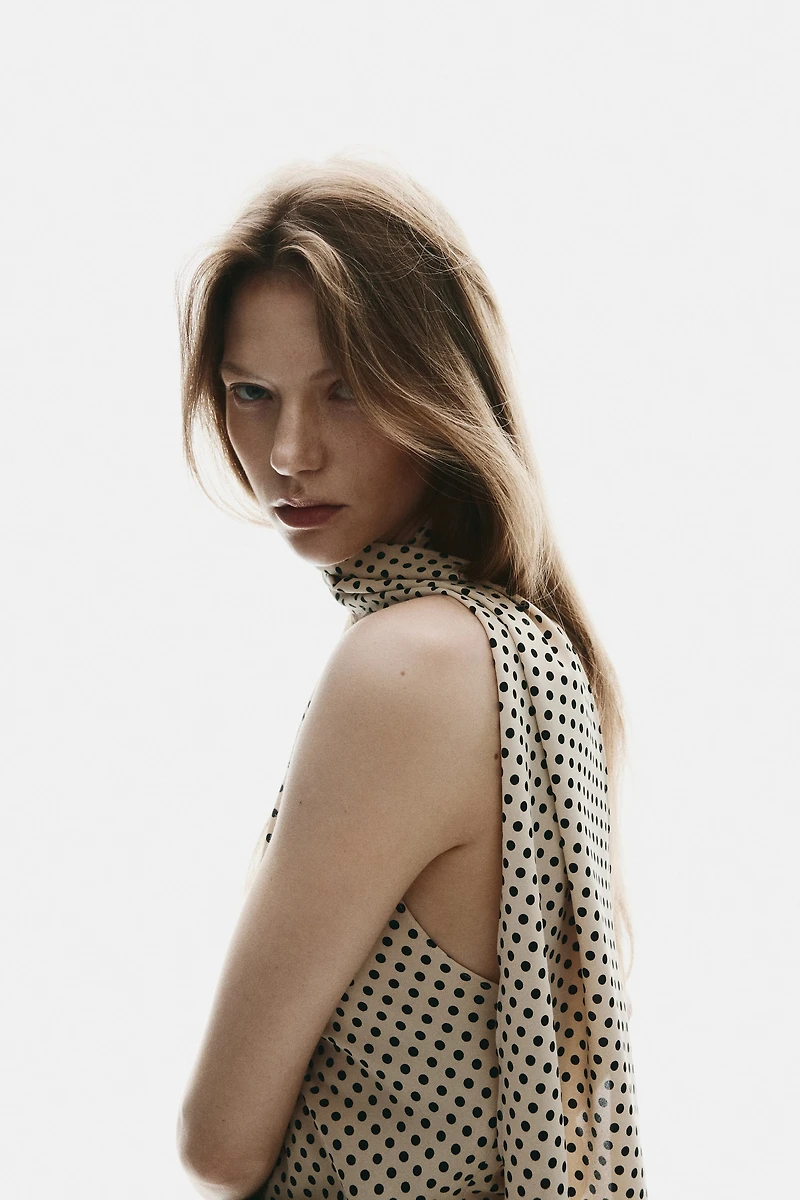 Top with Scarf Collar