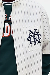 Chemise classique à motif brodé