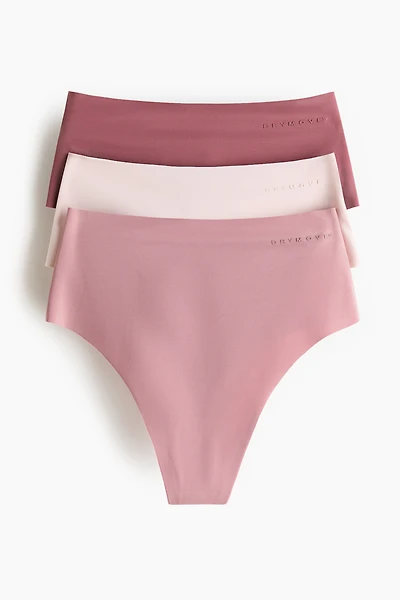 3-Pack High-Waist Thong Briefs with DryMove™
