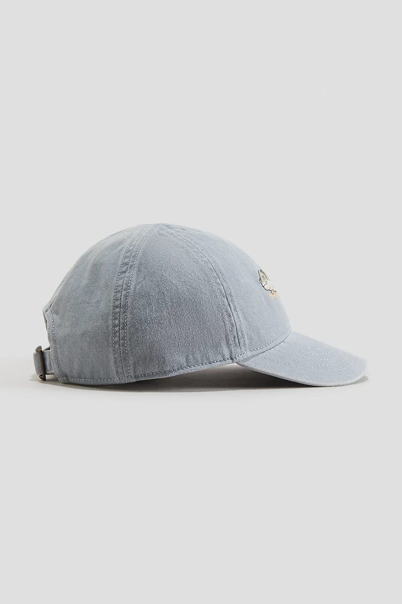 Embroidered-Detail Twill Cap