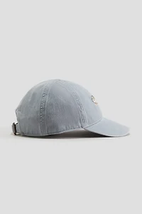 Embroidered-Detail Twill Cap