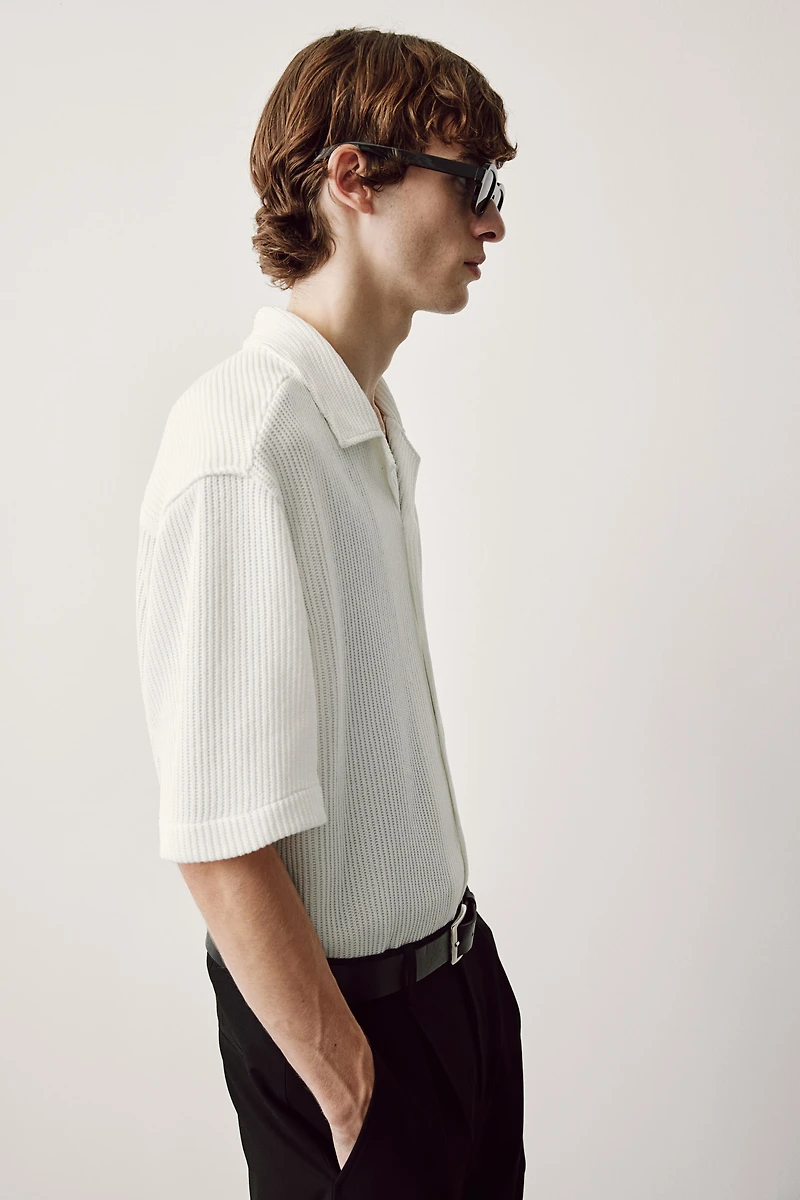 Loose Fit Ribbed Resort Shirt