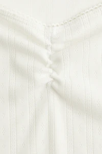 Picot-Trimmed T-Shirt