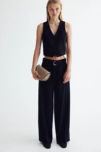 Wide-Leg Belted Pants