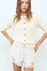 Chandail en tricot pointelle