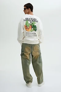 Oversized Fit Printed Sweatshirt