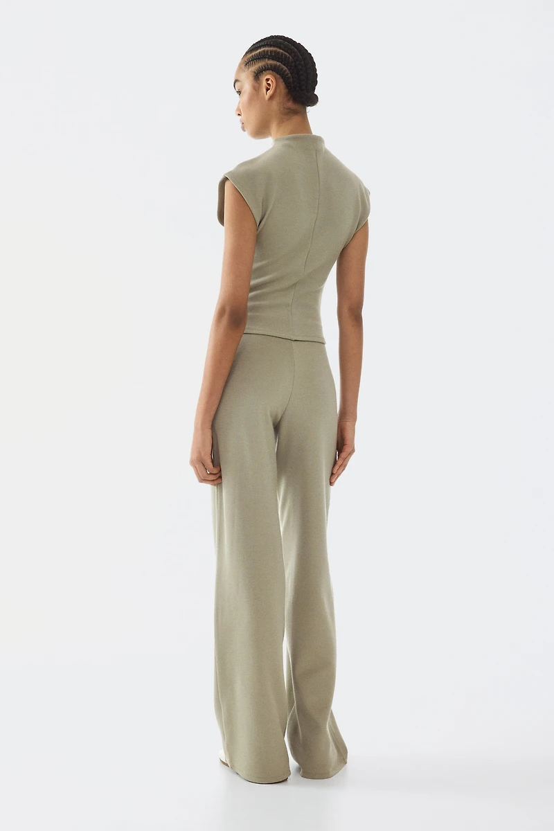 Straight-Leg Jersey Pants
