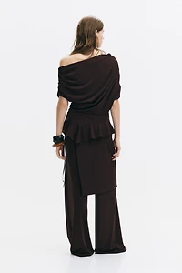 Draped One-Shoulder Top