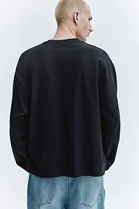 Oversized Long-Sleeved Jersey Shirt