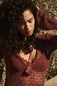 Robe de plage d'aspect crocheté