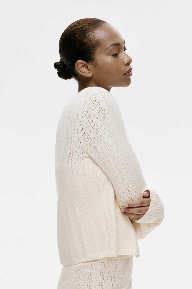 Pointelle-Knit Viscose-Blend Cardigan