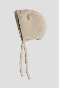 Bonnet béguin en tricot de coton