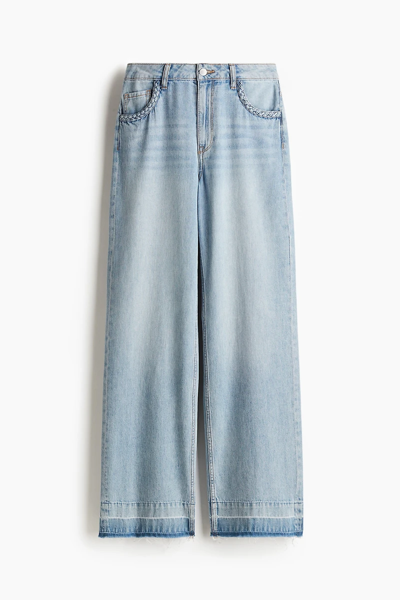 Jean large à taille haute