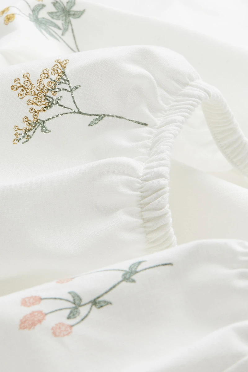 Drap-housse en coton pour lit double