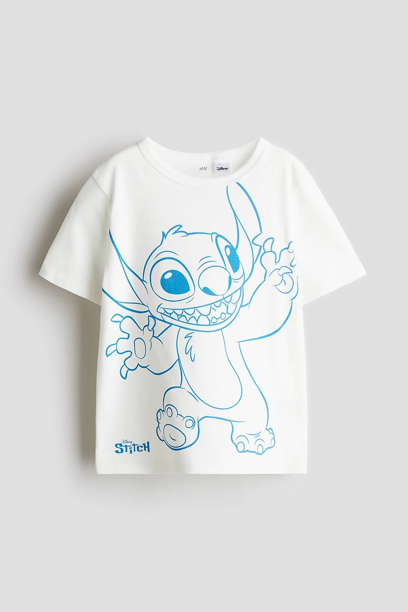 T-shirt en coton avec motif imprimé