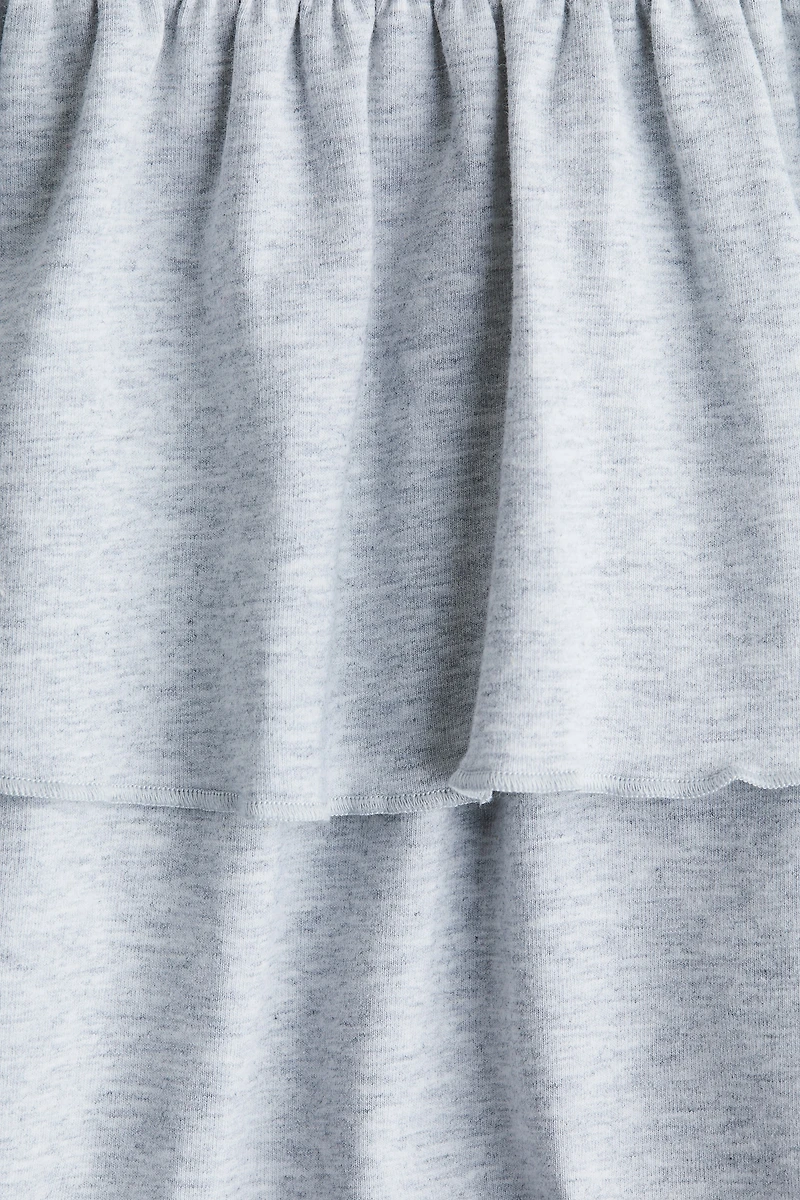 Foldover-Waist Tiered Skirt