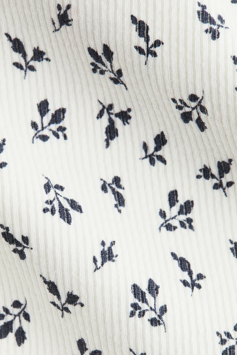 Haut en jersey côtelé