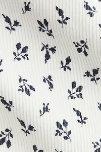 Haut en jersey côtelé