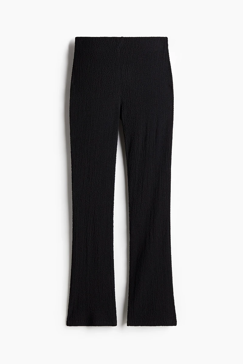 Flared Textured Pants