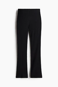 Flared Textured Pants