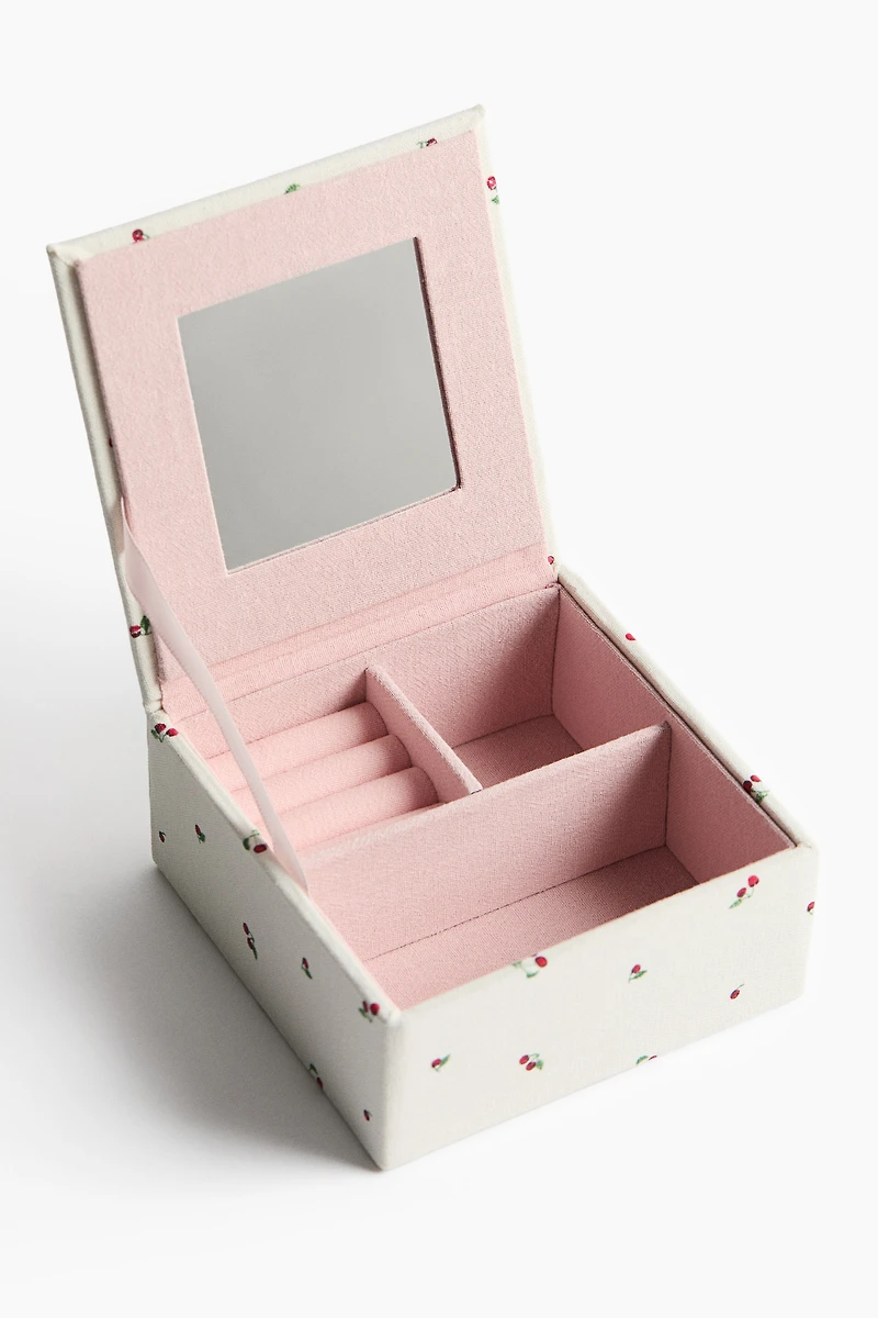 Embroidered-Detail Jewelry Box