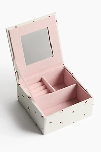 Embroidered-Detail Jewelry Box