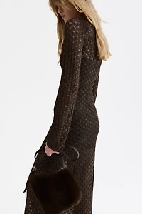 Robe maxi en tricot pointelle