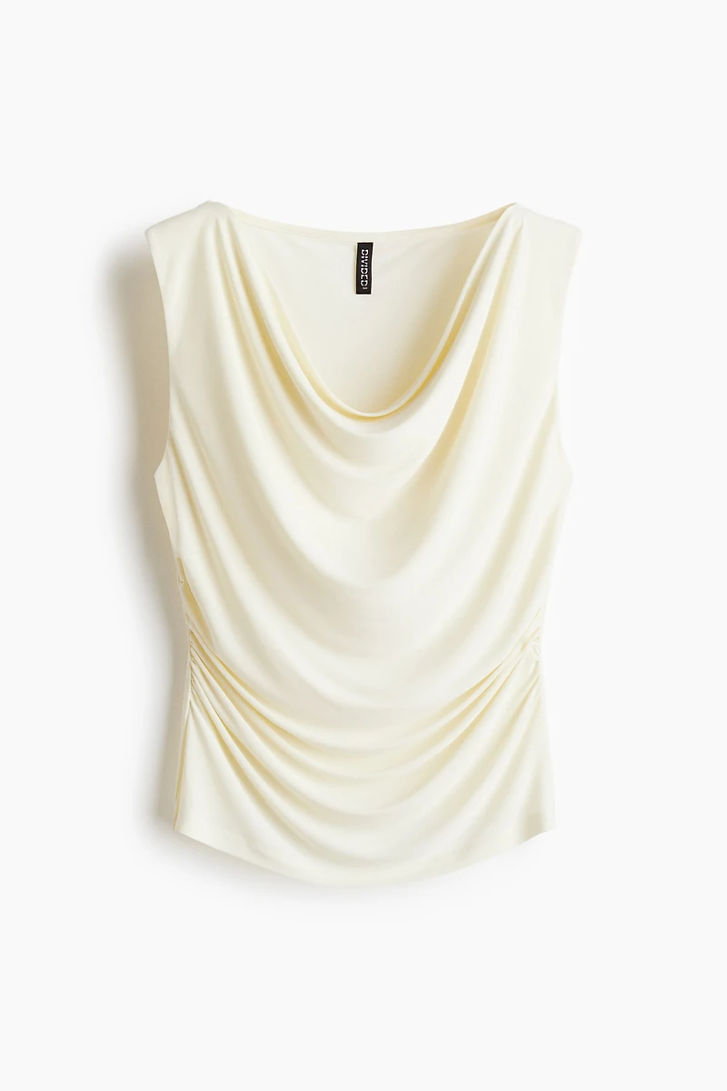 Haut sans manches en jersey à effet drapé